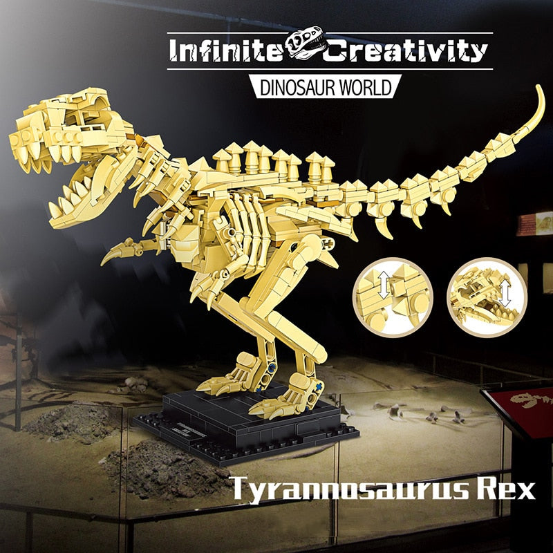 Norvo | Dinosaur Fossil Skeletons Byggeklosser Samling 2 | BEGRENSET LAGER