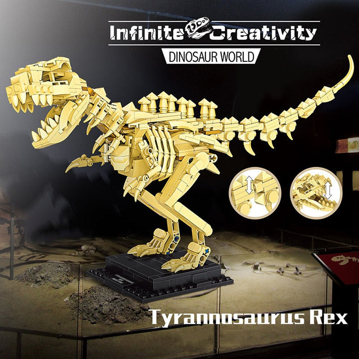 Norvo | Dinosaur Fossil Skeletons Byggeklosser Samling 2 | BEGRENSET LAGER