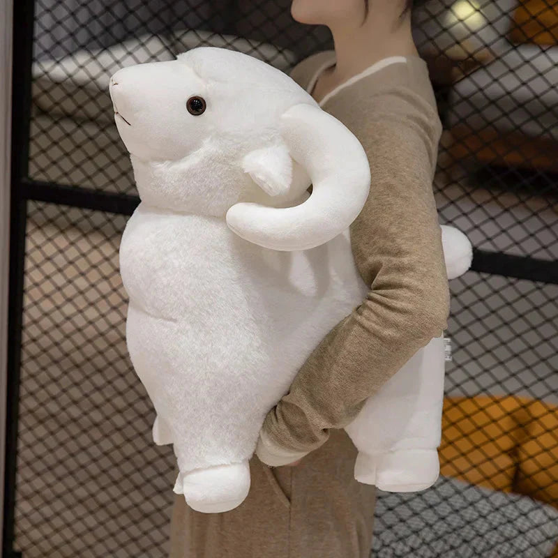 Norvo | Fluffy Rosa Hvit Sau Villsau Plysjfigurer