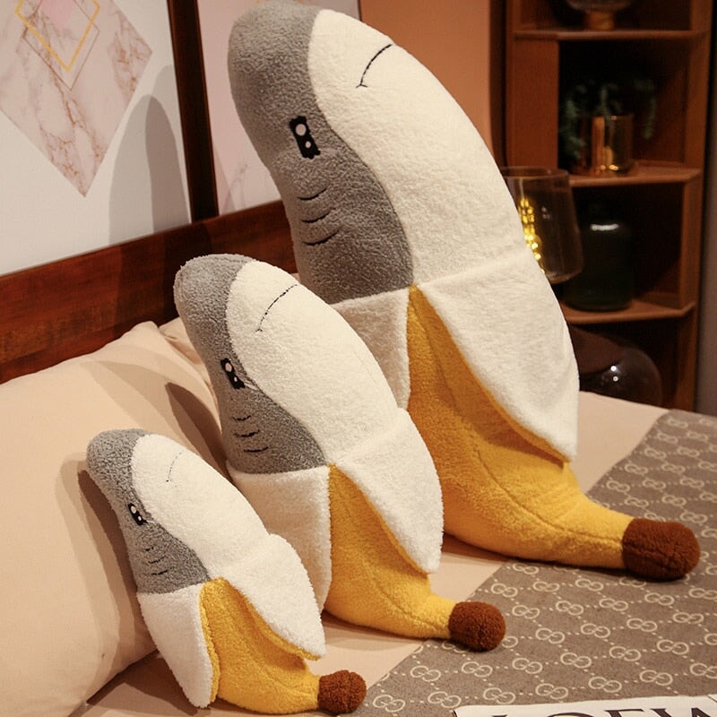 Norvo | Fluffy Shark Banan Plush leketøy