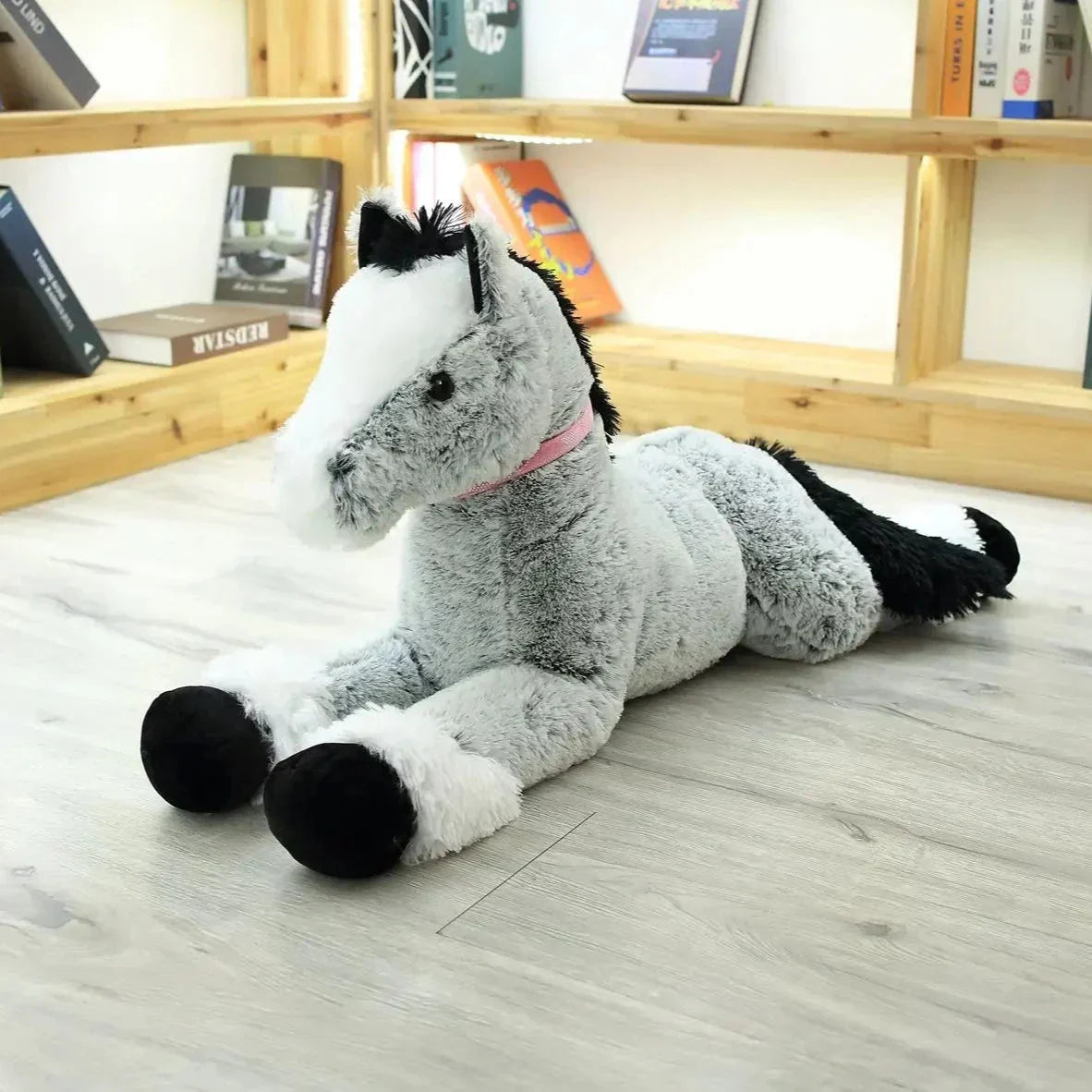 Norvo | Gigantisk Fluffy Brun Grå Hest Kosedyr