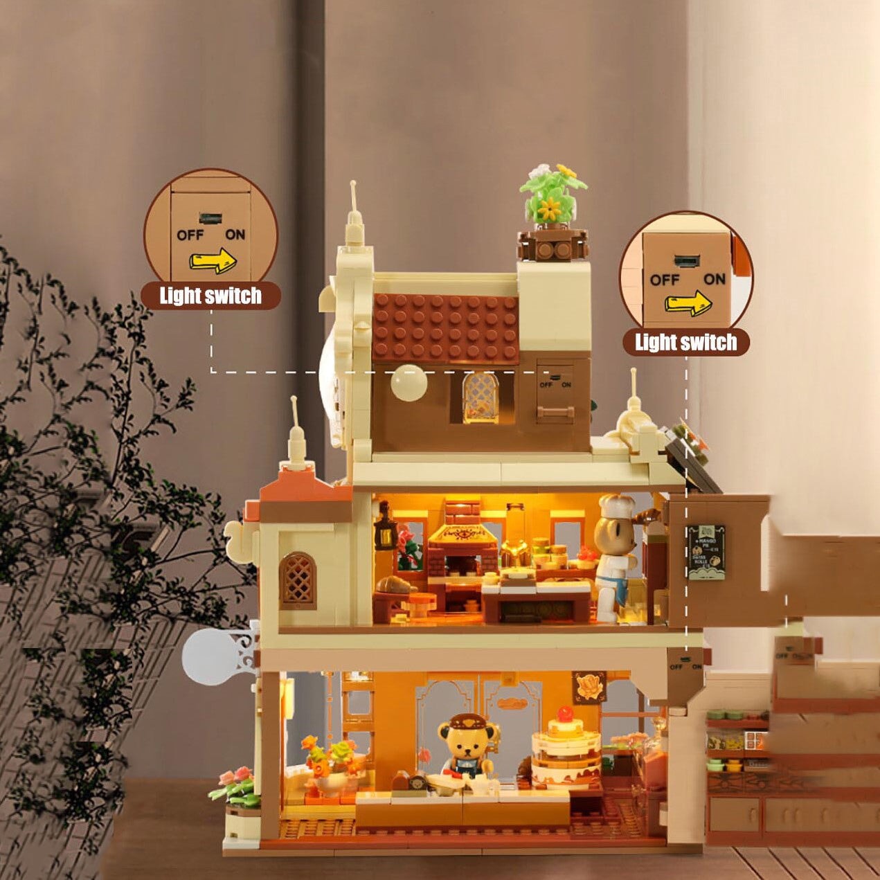 Norvo | Honey Bear Cupcakes & Cookies Bakeri Mikro Byggeklosser