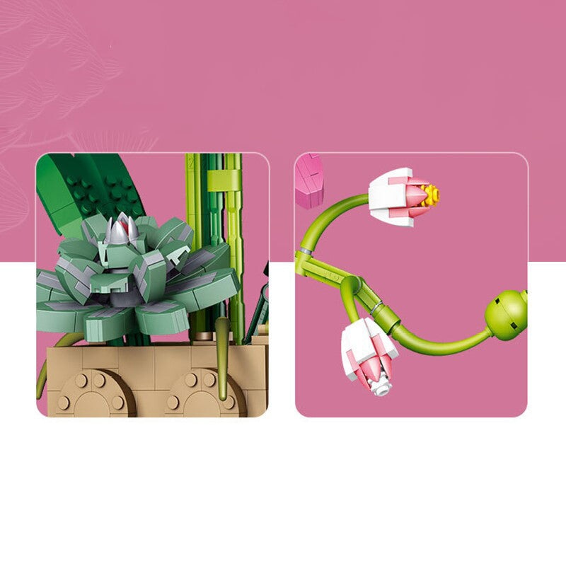 Norvo | Huge Blossoming Orchid Flower Bygning Sett Samling