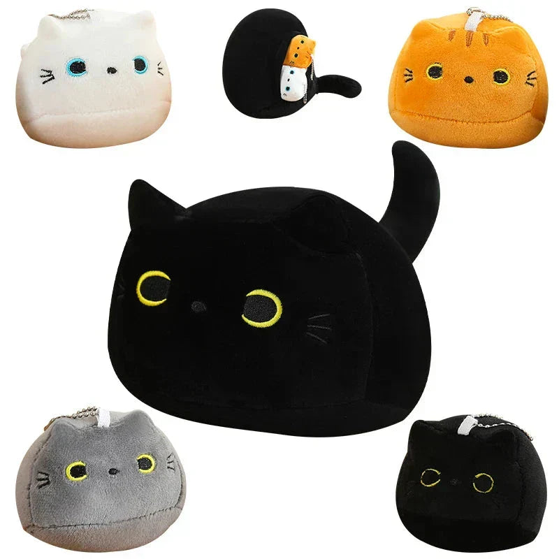 Norvo | Kawaii Chunky Katt Plushies med Kattunger