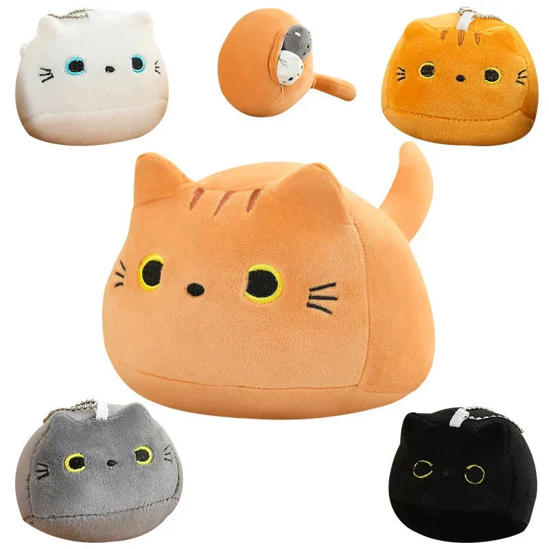 Norvo | Kawaii Chunky Katt Plushies med Kattunger
