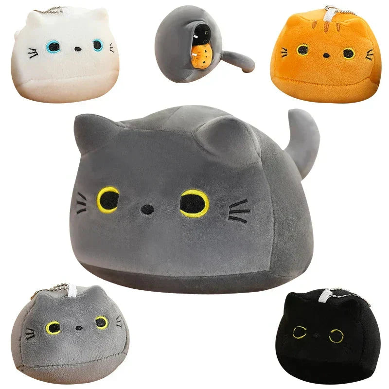 Norvo | Kawaii Chunky Katt Plushies med Kattunger