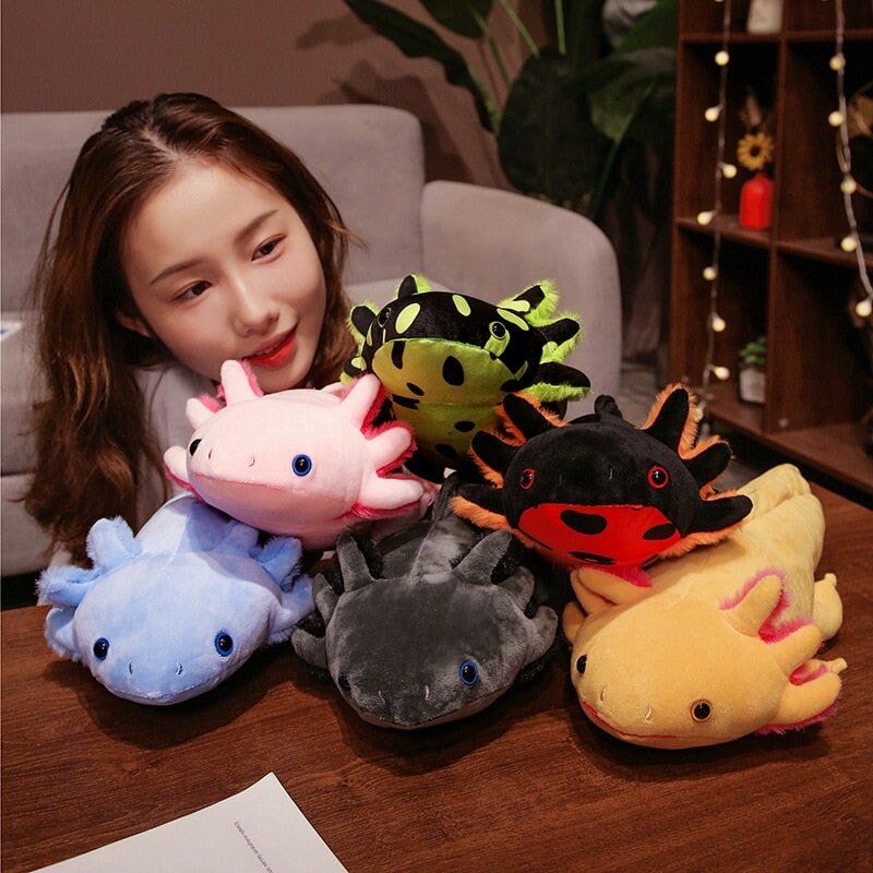 Norvo | Kawaii Fargerik Likelike Axolotl Plushie Familie