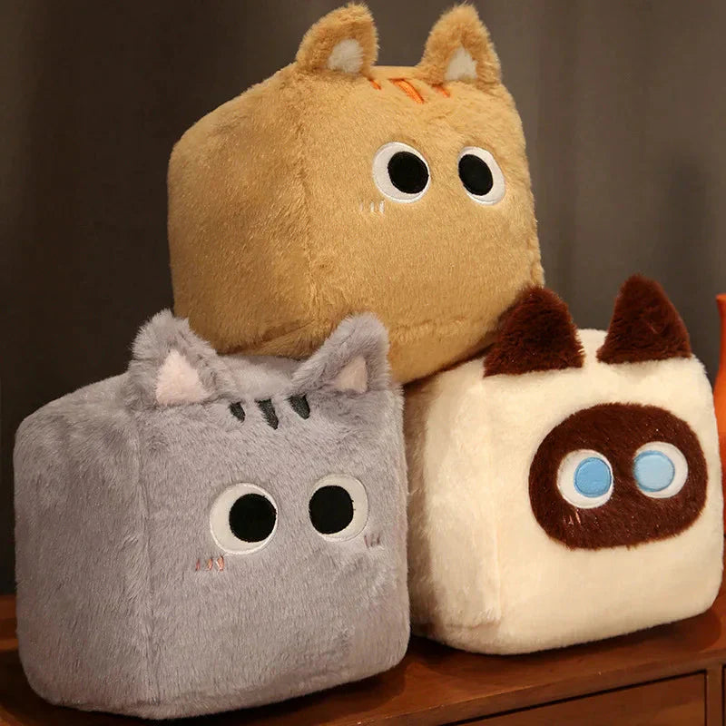 Norvo | Kawaii Fluffy Cube Cat Plushie Collection