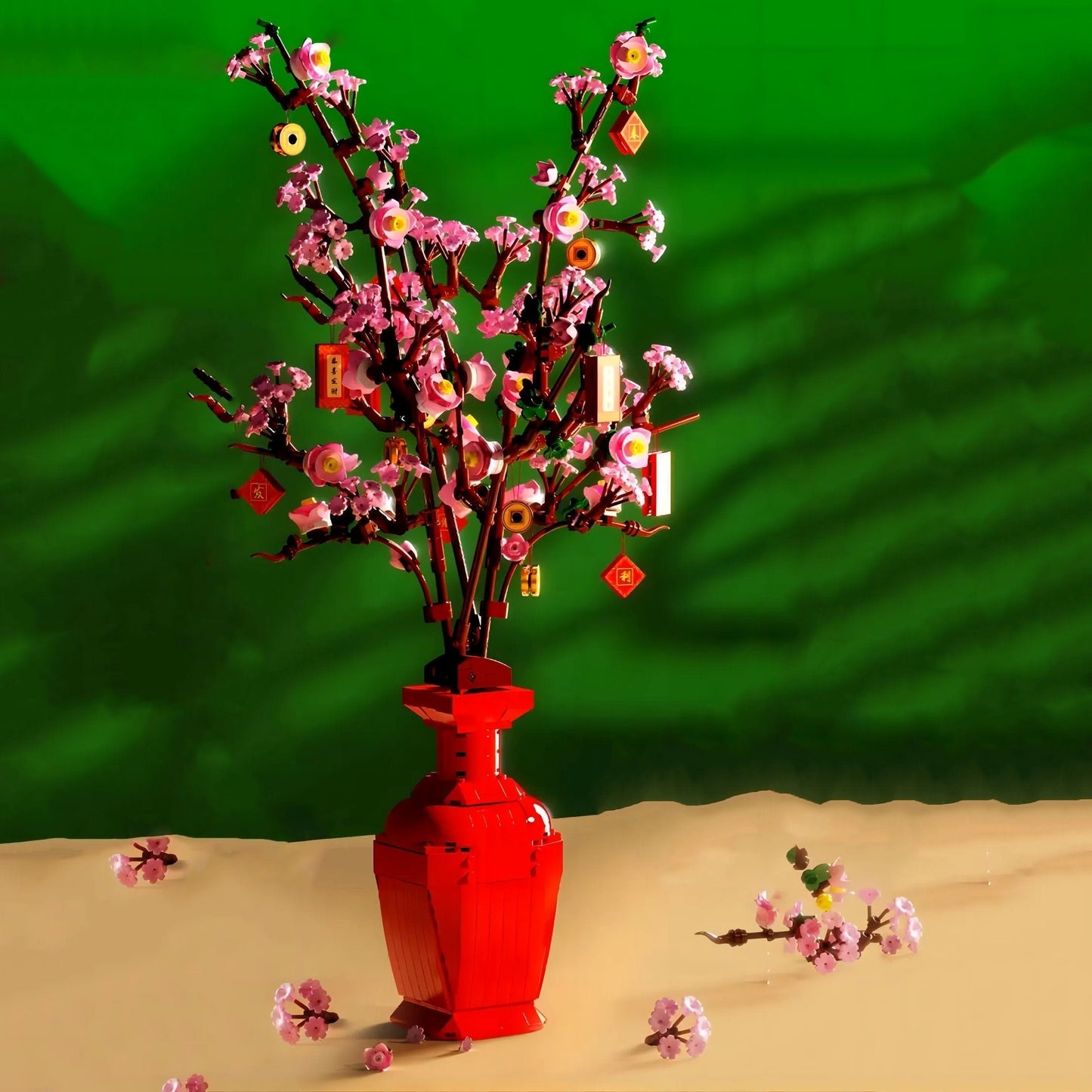 Norvo | Lucky Peach Blossom Vase Mikro Byggesteiner