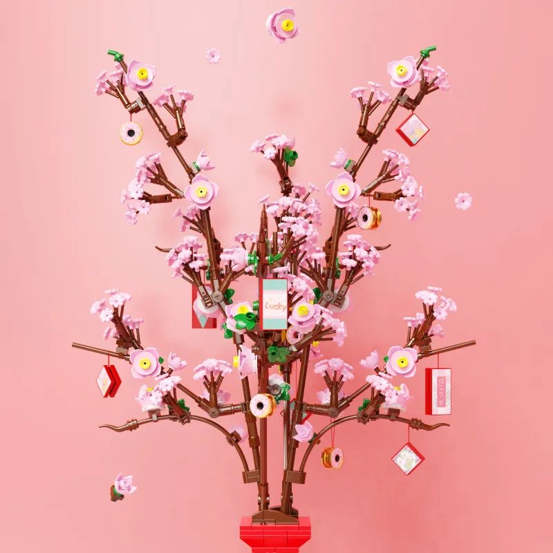 Norvo | Lucky Peach Blossom Vase Mikro Byggesteiner