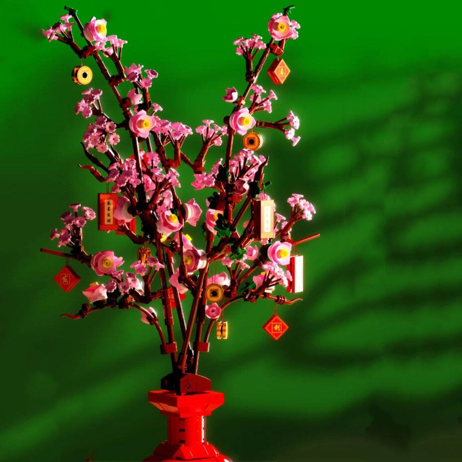 Norvo | Lucky Peach Blossom Vase Mikro Byggesteiner