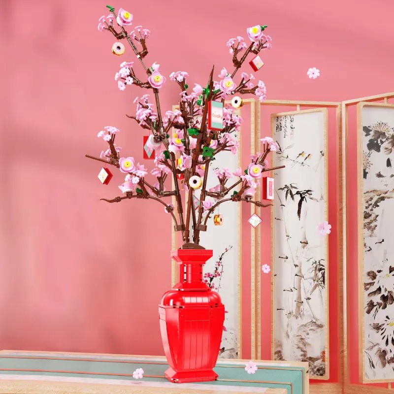 Norvo | Lucky Peach Blossom Vase Mikro Byggesteiner