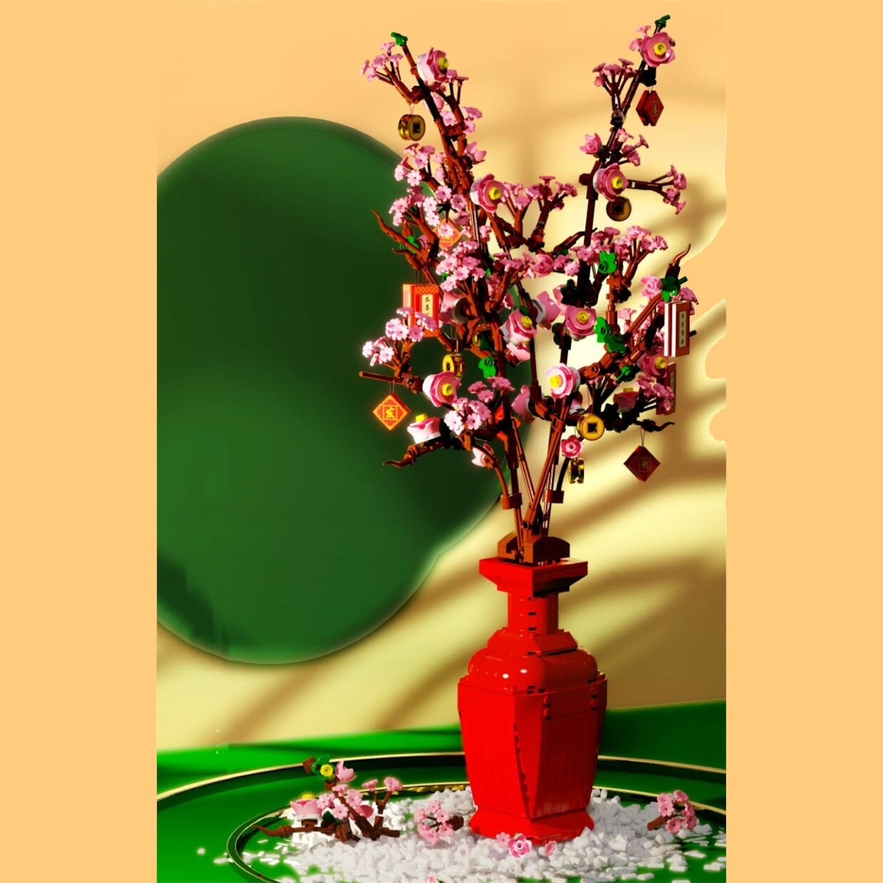 Norvo | Lucky Peach Blossom Vase Mikro Byggesteiner