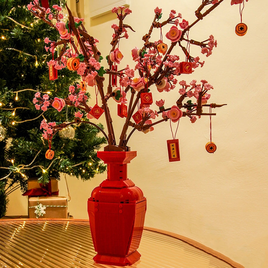 Norvo | Lucky Peach Blossom Vase Mikro Byggesteiner