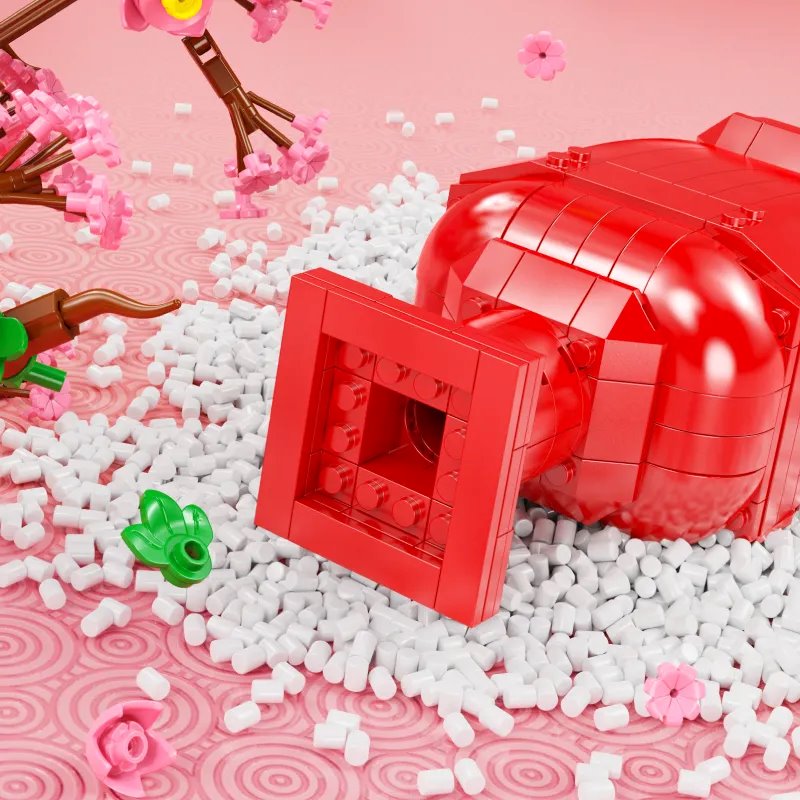 Norvo | Lucky Peach Blossom Vase Mikro Byggesteiner