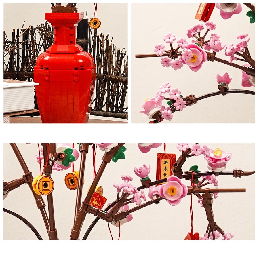 Norvo | Lucky Peach Blossom Vase Mikro Byggesteiner