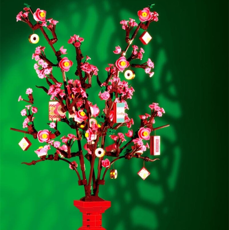 Norvo | Lucky Peach Blossom Vase Mikro Byggesteiner