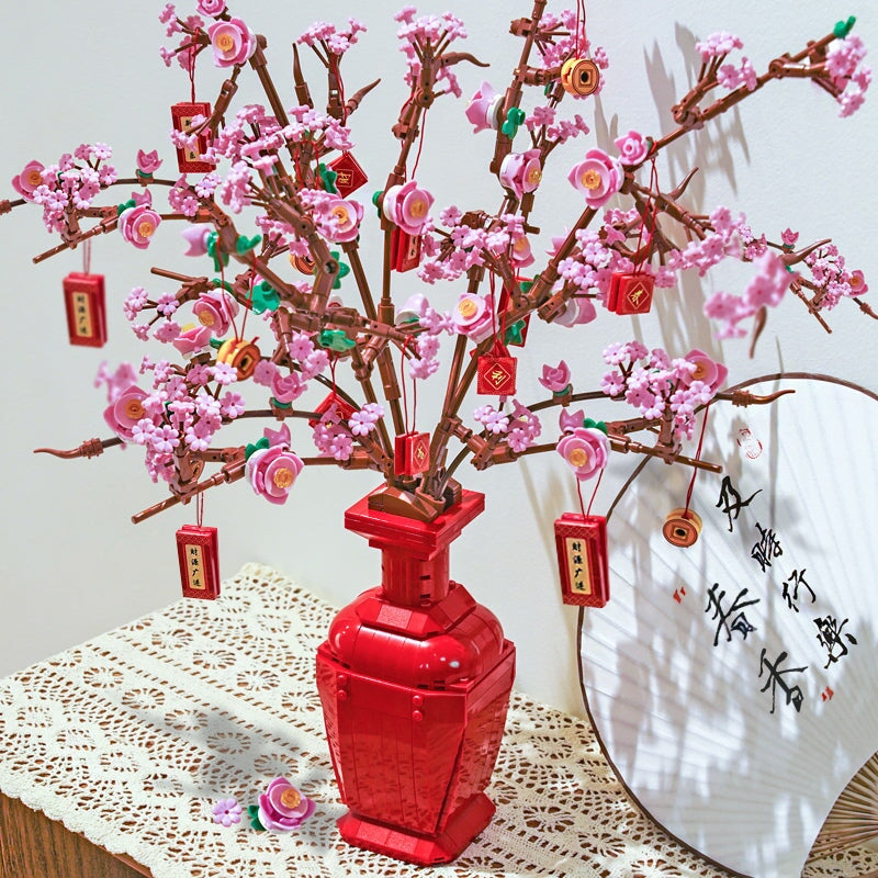 Norvo | Lucky Peach Blossom Vase Mikro Byggesteiner