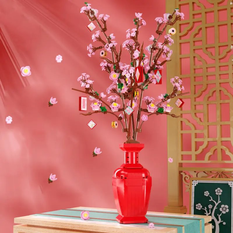 Norvo | Lucky Peach Blossom Vase Mikro Byggesteiner