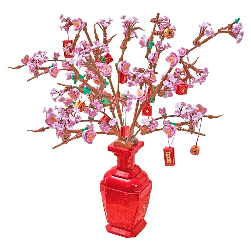Norvo | Lucky Peach Blossom Vase Mikro Byggesteiner