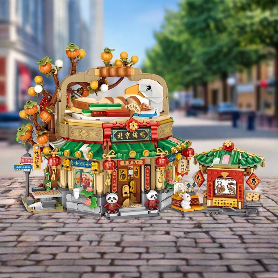 Norvo | Mei Mei Panda Peking Duck Restaurant Mikro Byggesteiner Med Lys