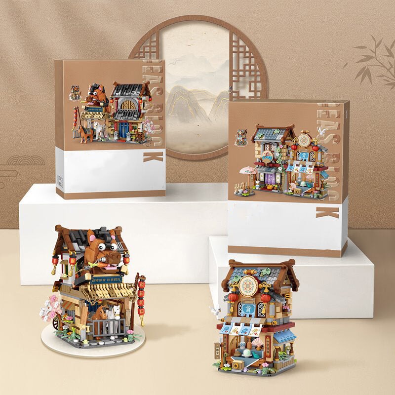 Norvo | Handelsbutikk & Hestestall Mikro Byggesett Samling