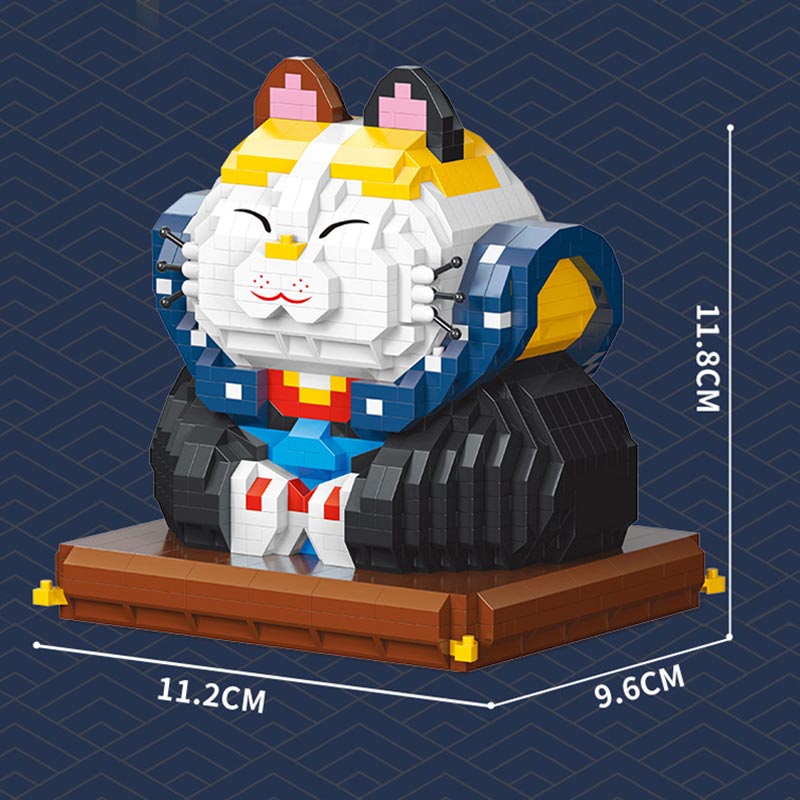 Norvo | Muskel Lucky Cat & Kimono Outfit Nano Byggeklosser