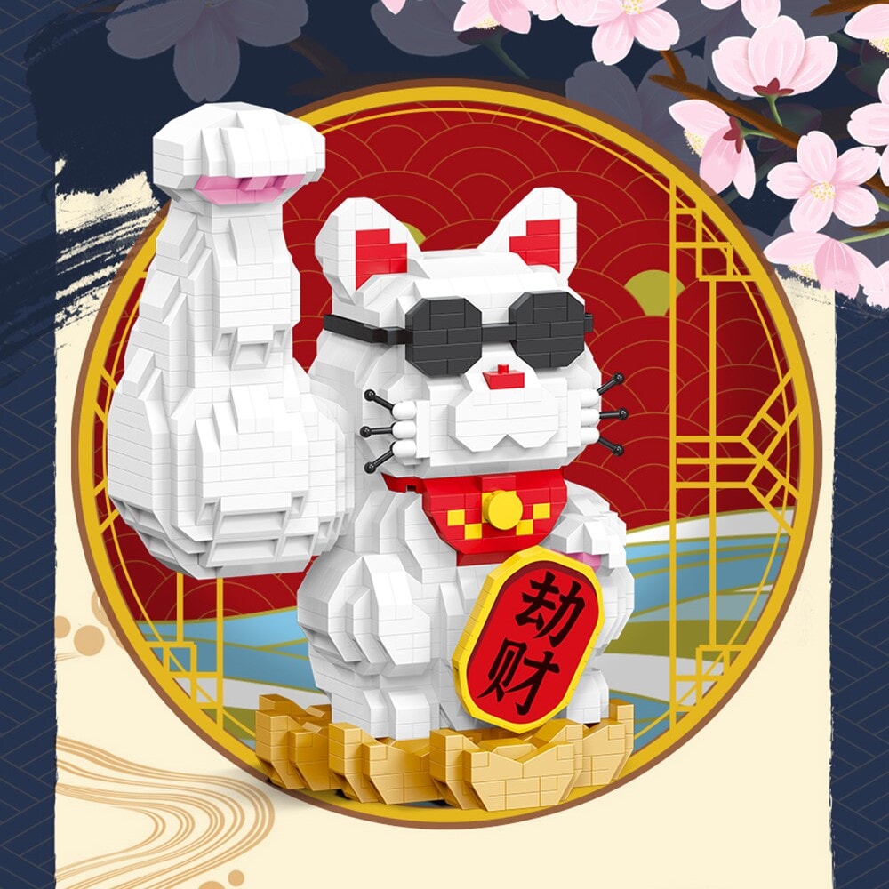 Norvo | Muskel Lucky Cat & Kimono Outfit Nano Byggeklosser