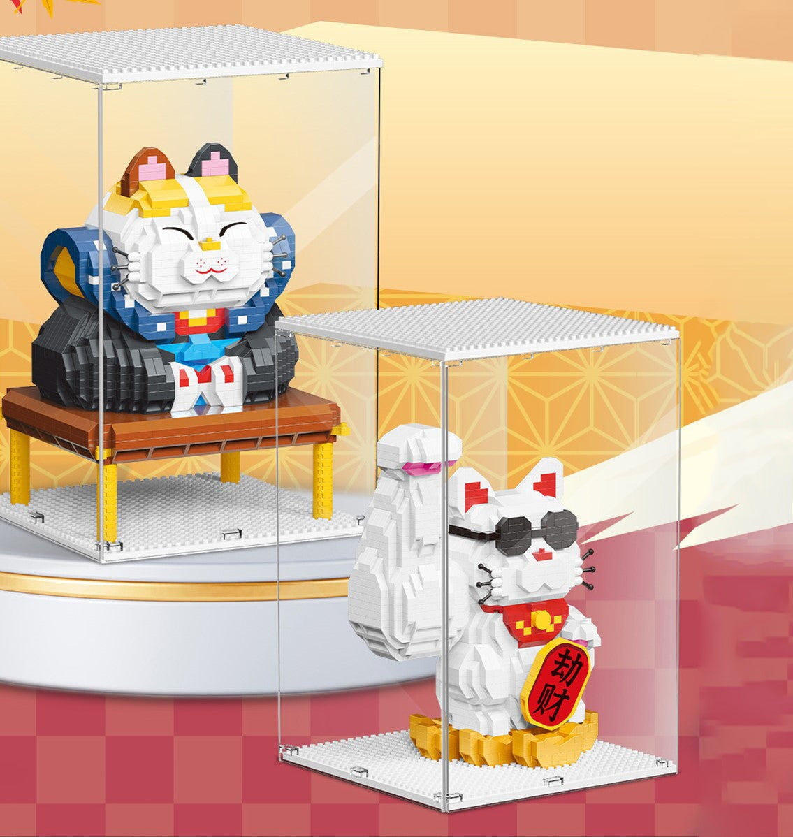 Norvo | Muskel Lucky Cat & Kimono Outfit Nano Byggeklosser