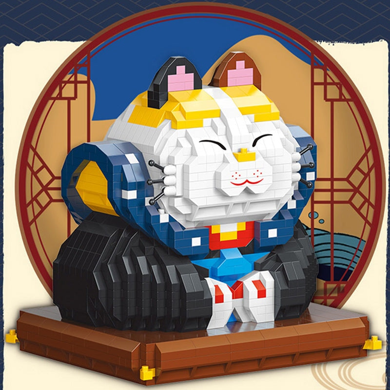 Norvo | Muskel Lucky Cat & Kimono Outfit Nano Byggeklosser