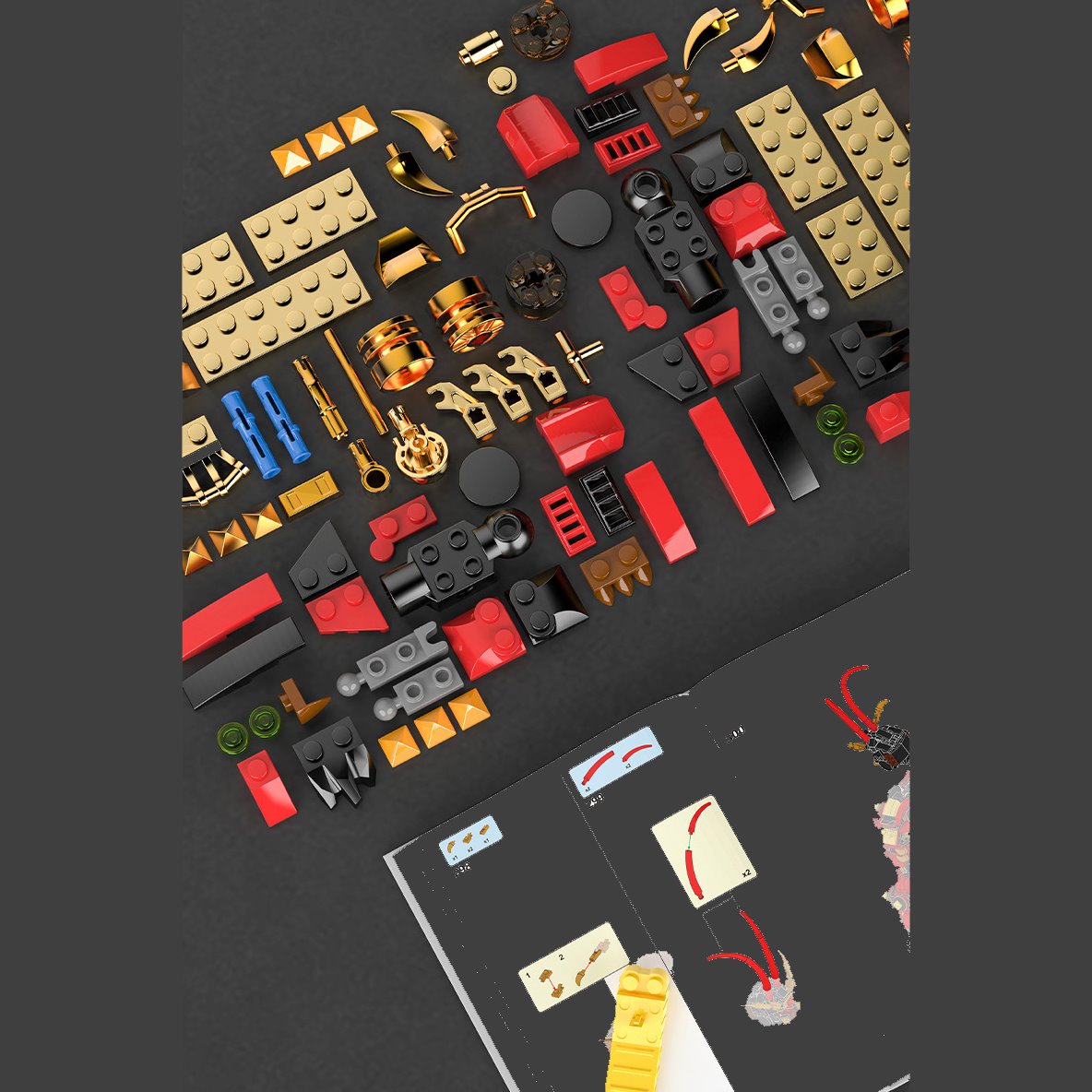 Norvo | The Great Monkey King Collection Dark Knight Sun Wukong Byggesteiner