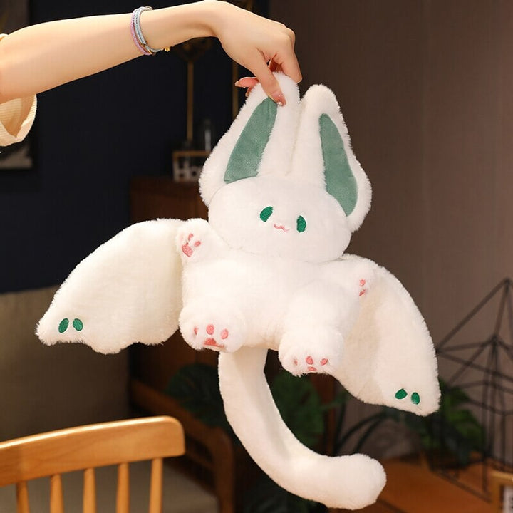 Norvo | Hvit Kawaii Fluffy Flagermus Plüsjbaby