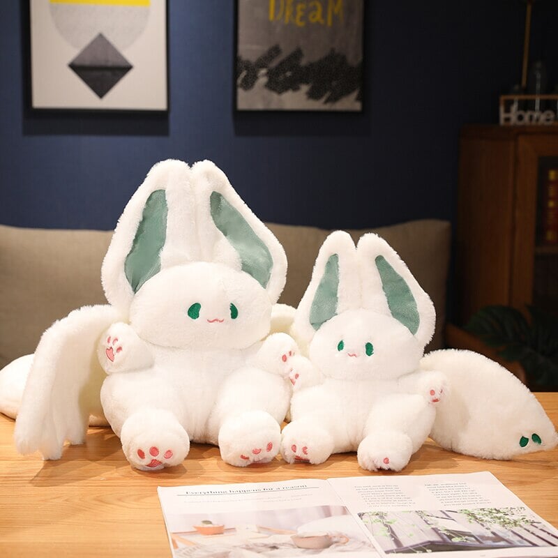 Norvo | Hvit Kawaii Fluffy Flagermus Plüsjbaby