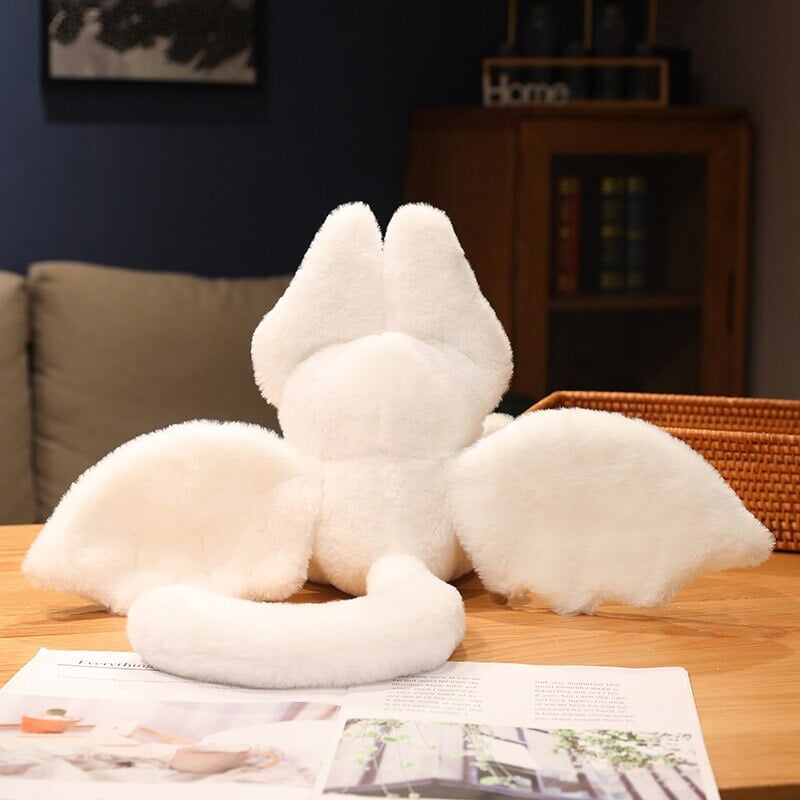 Norvo | Hvit Kawaii Fluffy Flagermus Plüsjbaby