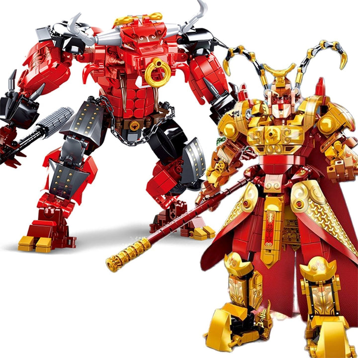 Norvo | Wukong Ape Okse Svin Mecha Krigere Byggetegn