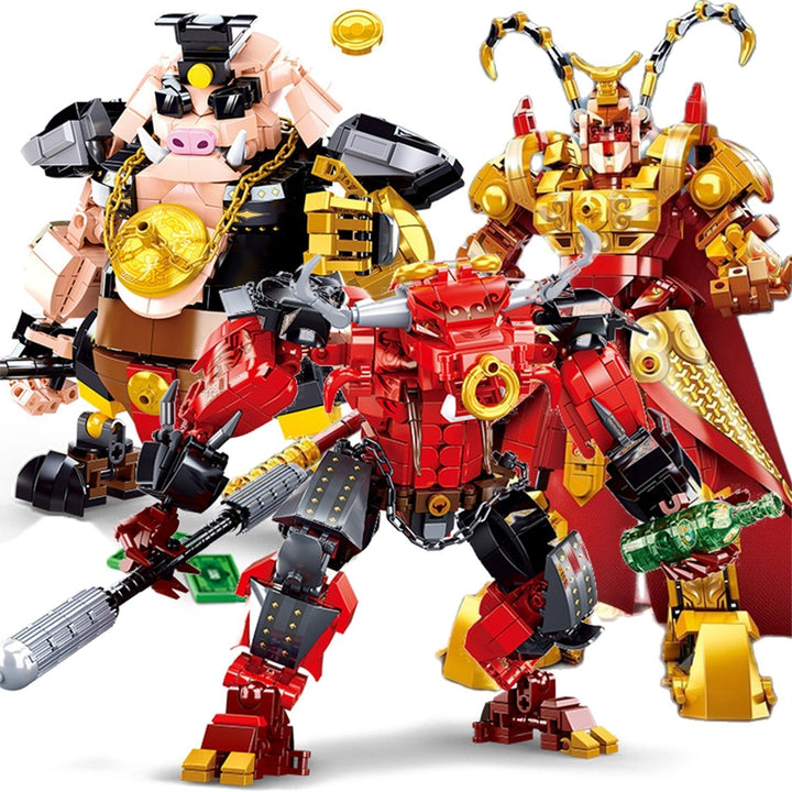 Norvo | Wukong Ape Okse Svin Mecha Krigere Byggetegn