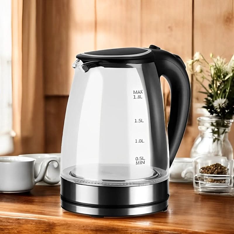 Norvo | 1.8L Elektrisk Glasskettle med Blå LED Lys