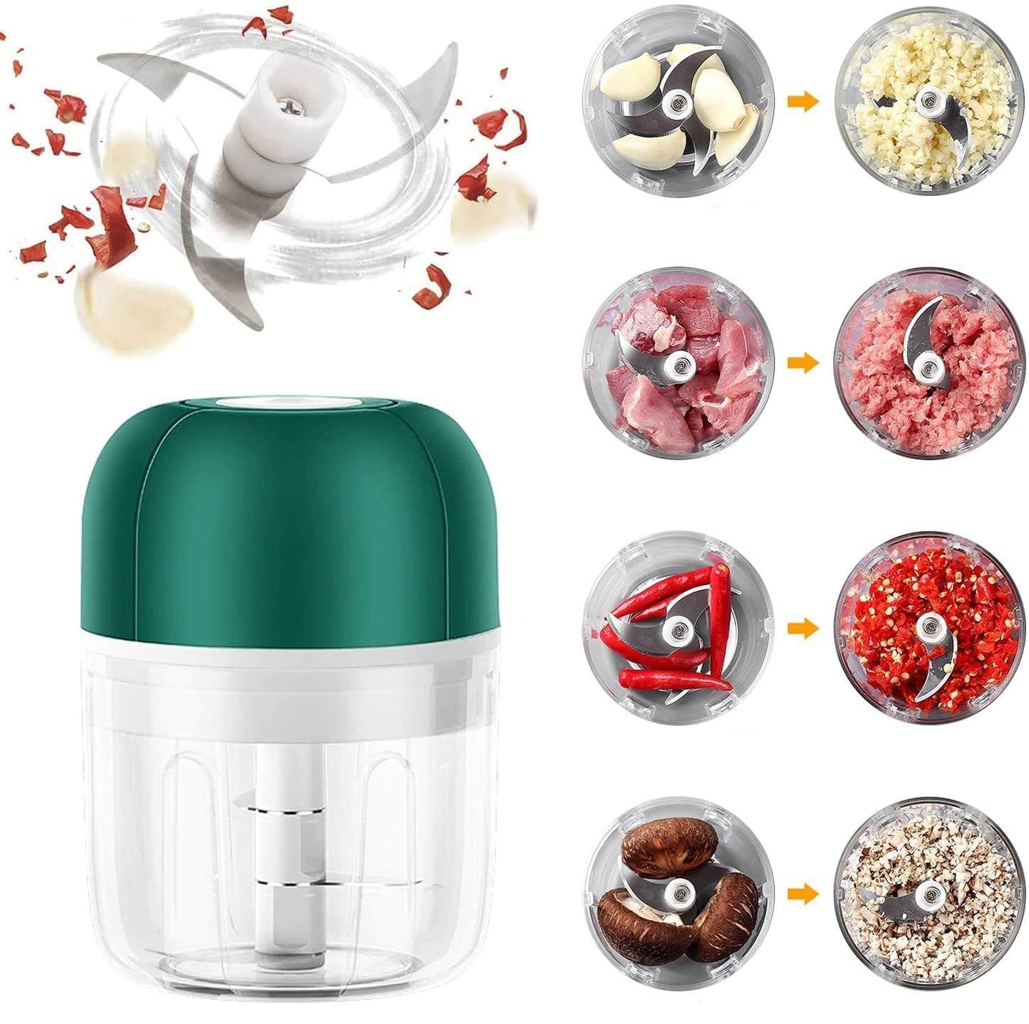 Norvo | ChopEase Elektrisk Hvitløkspresse – USB Oppladbar – Kompakt & Kraftig – 250ml