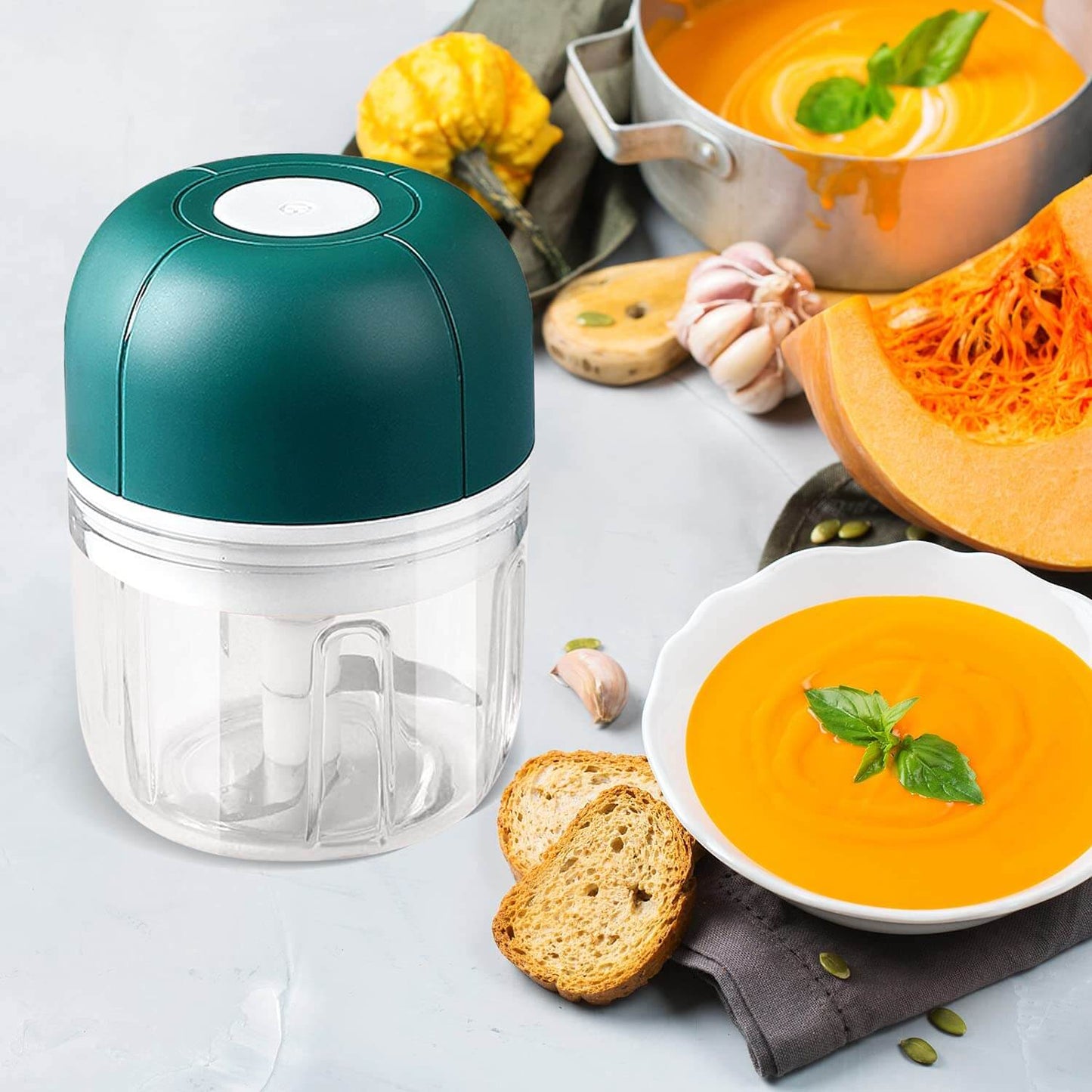 Norvo | ChopEase Elektrisk Hvitløkspresse – USB Oppladbar – Kompakt & Kraftig – 250ml