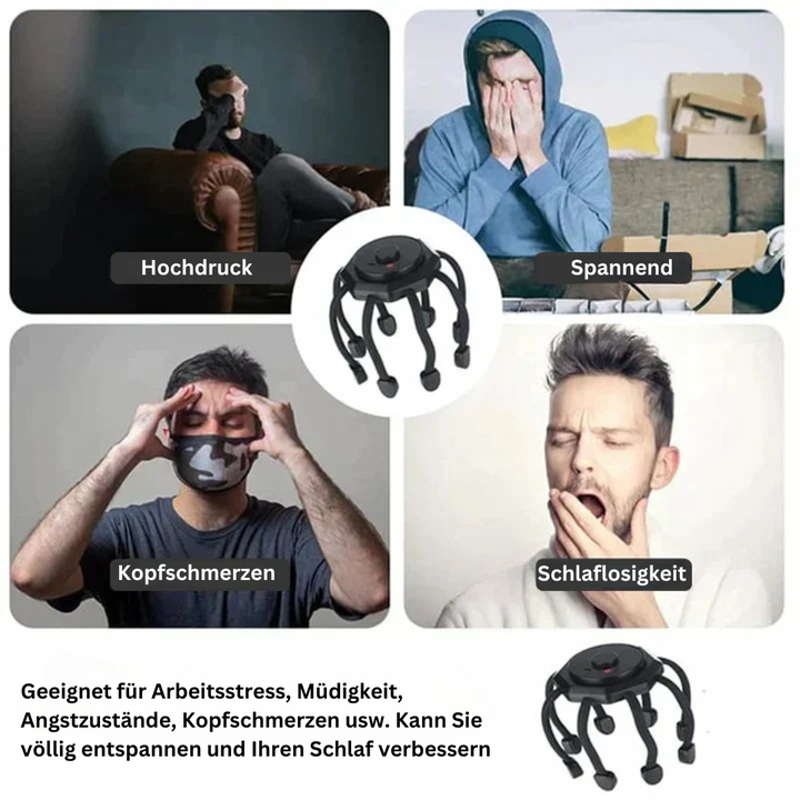 Norvo | HoofdZorg RelaxPro – Bærbar hodebunnsmassasje for stressreduksjon og hårvekst