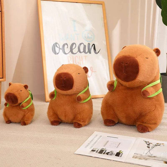 Norvo | Søt Capybara Pluss med Skilpadde Ryggsekk - CapyBuddy