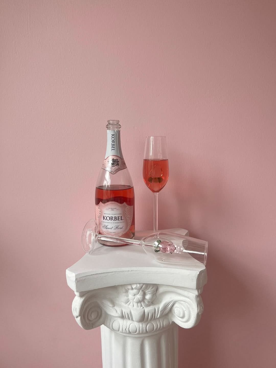 Norvo | La Vie En Rose | Champagne Glass - Håndlaget