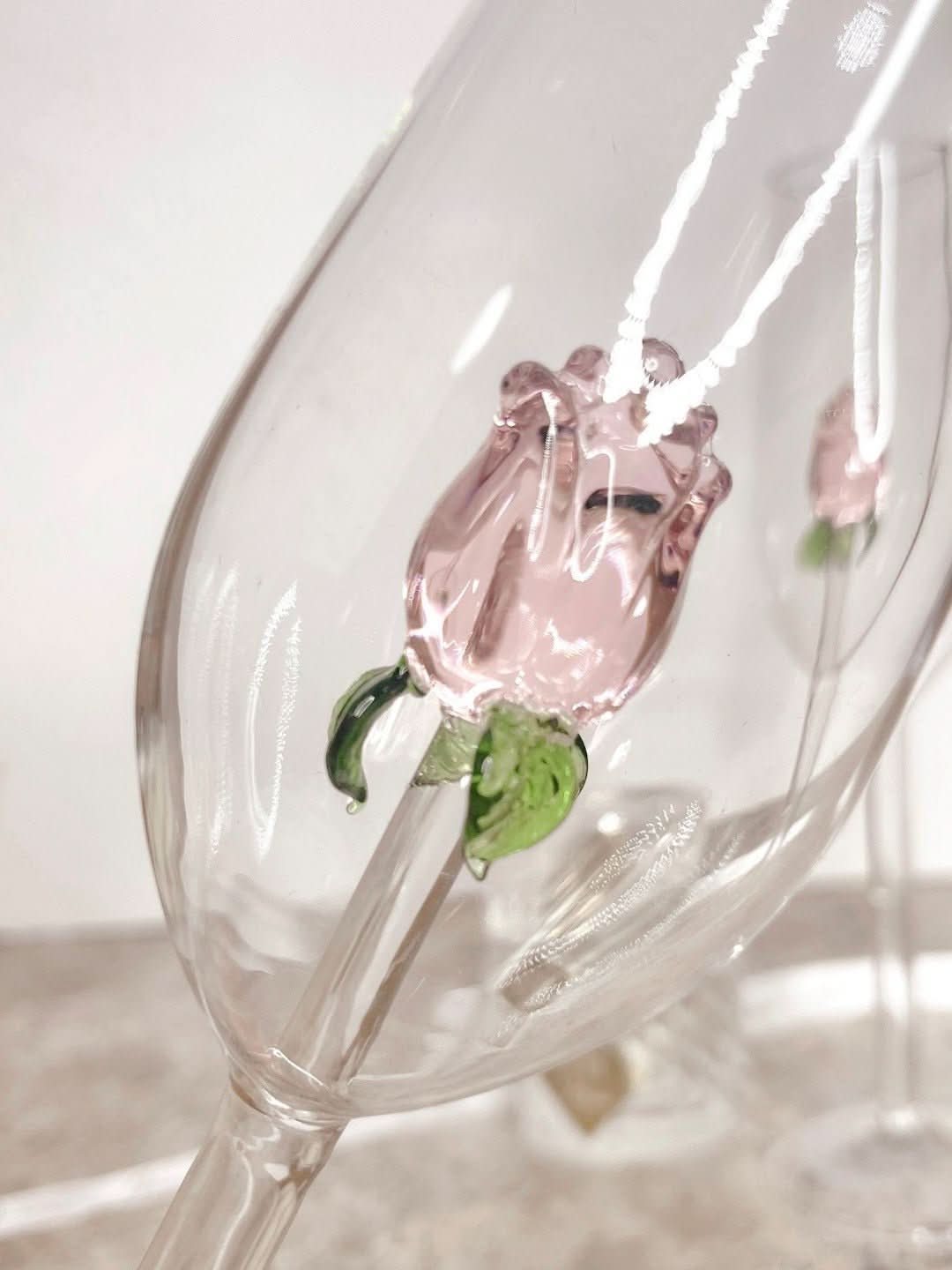 Norvo | La Vie En Rose | Champagne Glass - Håndlaget