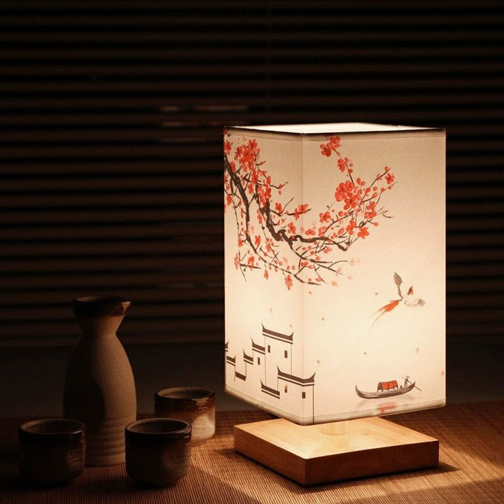 Norvo | Kyomi Japansk-skandinavisk Bordlampe – Minimalistisk Treakcentlys