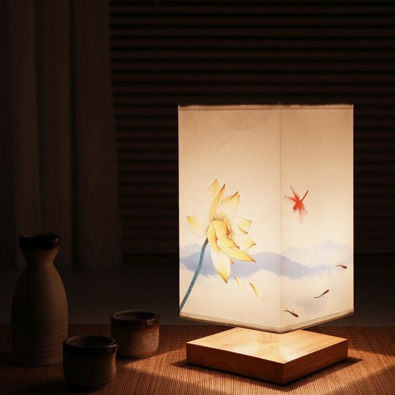 Norvo | Kyomi Japansk-skandinavisk Bordlampe – Minimalistisk Treakcentlys