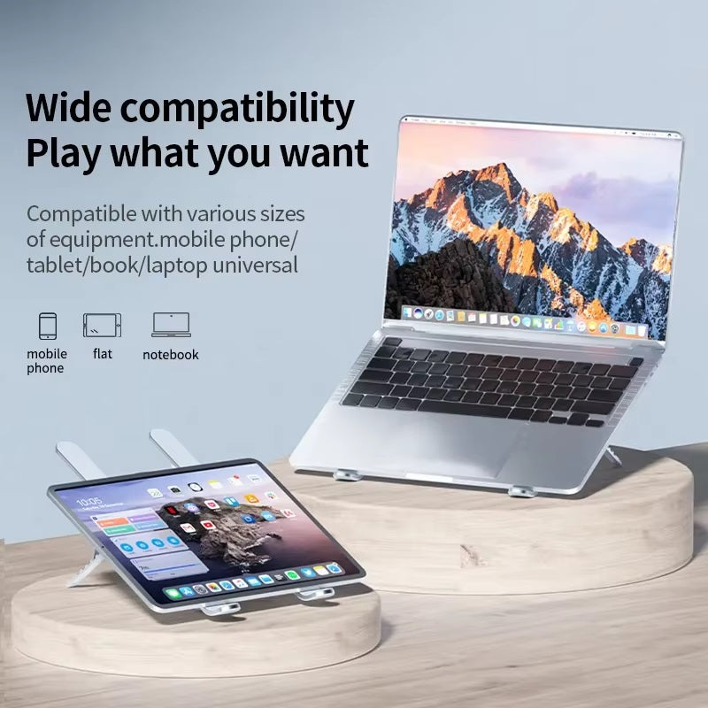 Norvo | Sammenleggbar Laptop Stativ med 360° Roterende Kjølefans og Justerbar Høyde