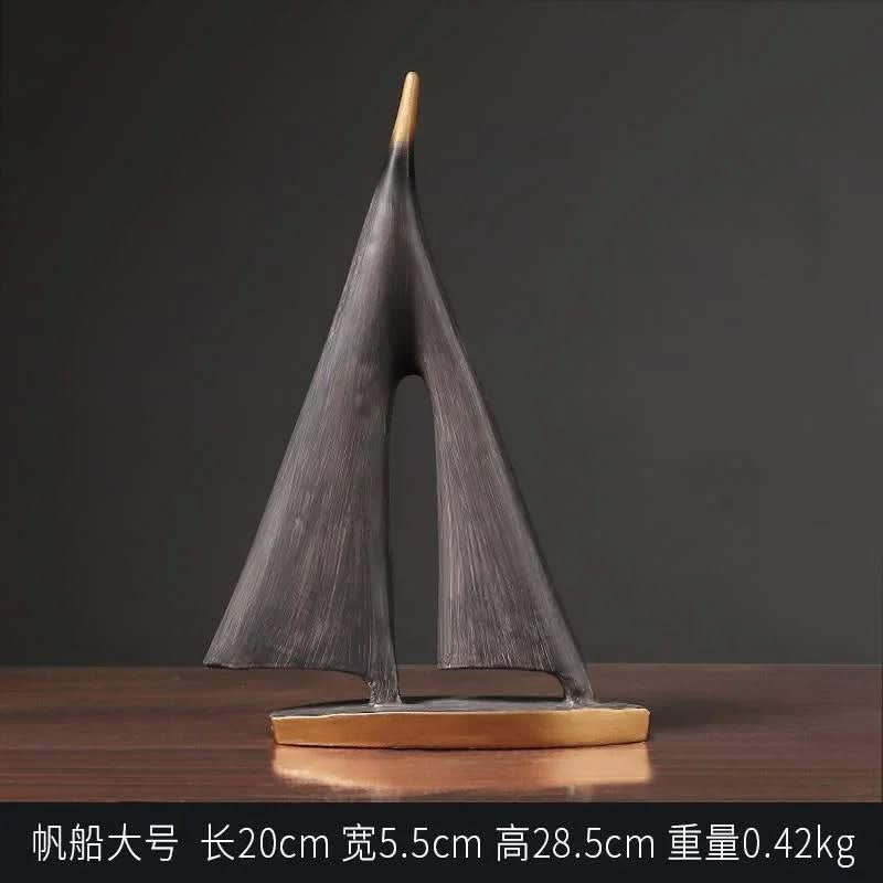 Norvo | Dekorativ minimalistisk seilbåt ornament for hjemmedekorasjon