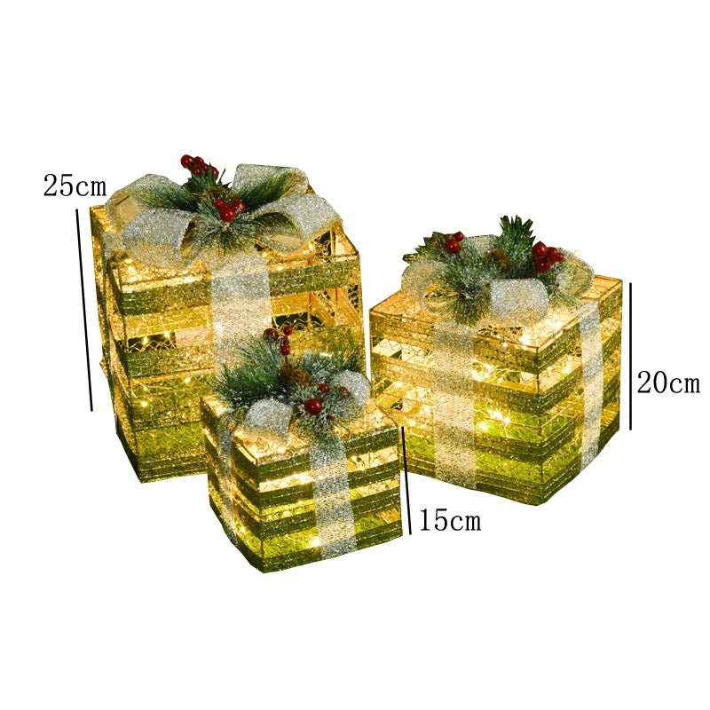 Norvo | LED Julepynt – Snømann, Rådyr & Gaveeske Ornamenter med Lys