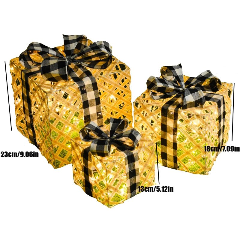 Norvo | LED Julepynt – Snømann, Rådyr & Gaveeske Ornamenter med Lys