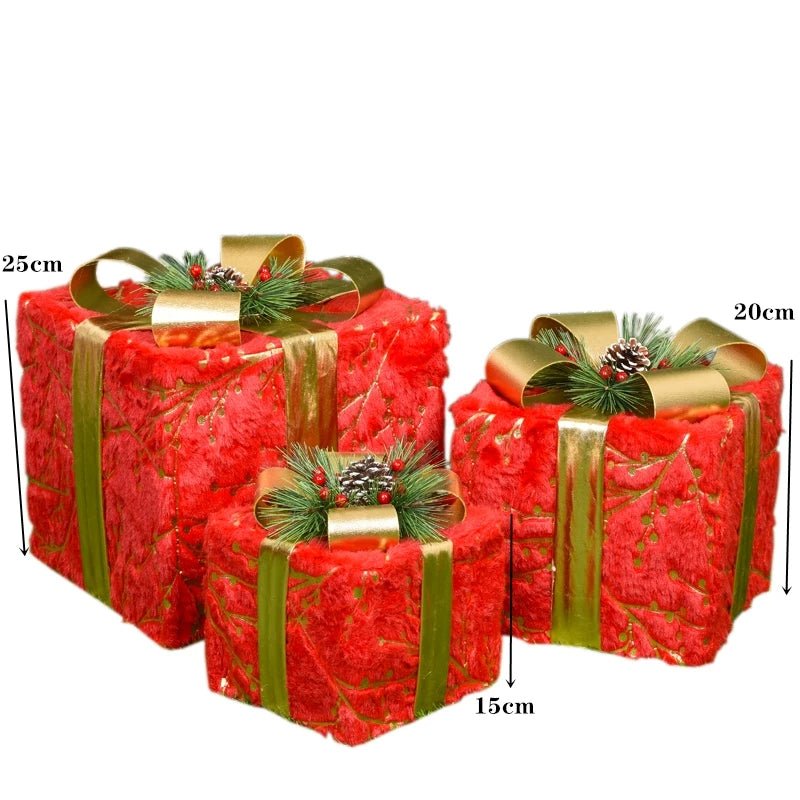 Norvo | LED Julepynt – Snømann, Rådyr & Gaveeske Ornamenter med Lys